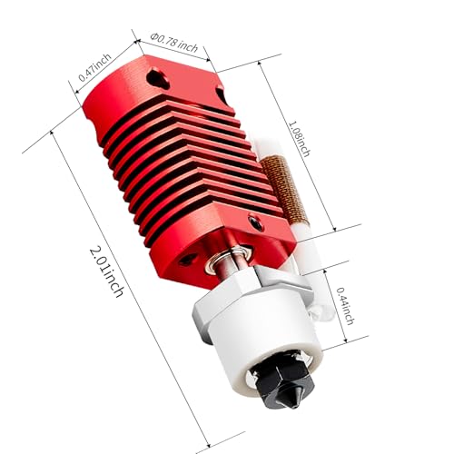 5Aplusreprap Ender 3 Hotend Upgrade: Compatible for Creality Ender-3 V2/Pro - color: Red Set F