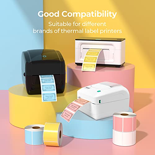 MUNBYN 2.25x1.25 Thermal Labels, 1000 Sheets/Roll, Yellow - color: Yellow, size: 2.25" x 1.25"