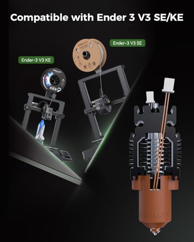 Creality Official Ender 3 V3 SE/3 V3 KE Upgrade Hotend Kit, with Quick-swap Nozzle Kit, Supports 300°C High Temperature, 600mm/s High-Speed Printing, Ceramic Heating Block for Ender 3 V3 SE KE - style: For Ender 3V3 SE/KE