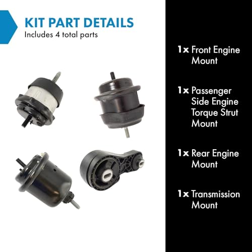 TRQ 4 Piece Engine & Transmission Motor Mount Kit - style: MTA34430