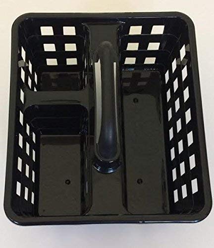 Plastic Caddies with Handle Shower Caddy Basket Cleaning Utility Carry Caddy for Classroom Organization Desk Table Organizer,Teacher and Art Supplies Set of 3 Toy Storage Tote (Black)