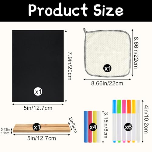 NEBURORA 1 Pack 5 x 7.9 Inches Tabletop Small Chalkboard Sign with Wood Base Reusable Double-Sided Message Boards Menu Chalkboard Stand for Kitchen Wedding Coffee Shop bar Restaurant - size: 5"W x 7.9"H