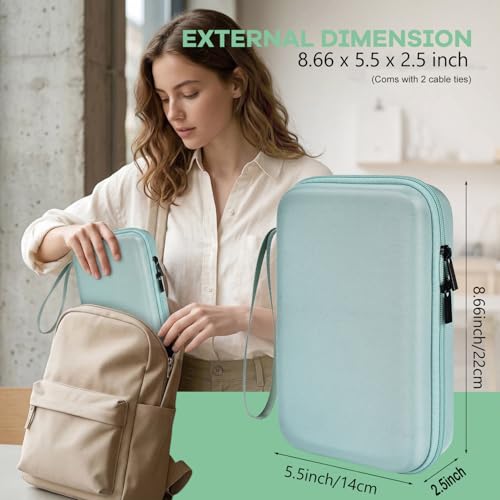 Hard Travel Electronic Organizer Case for MacBook Power Adapter Chargers Cables Power Bank Apple Magic Mouse Apple Pencil USB Flash Disk SD Card Hard Drive Shockproof Accessories Carrying Bag, Green - color: Green