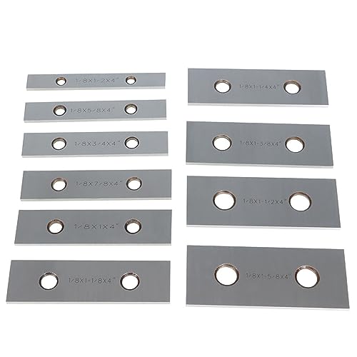 10-Pack 1/8In Thick 4In Long Steel Parallel Set .0002In Hardened Precision Machinist Tools - size: 1/8In Thick 4In Long