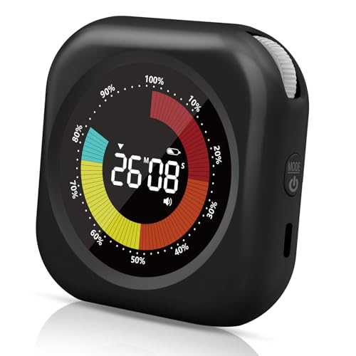 PERSUPER Visual Timer for Kids, Rechargeable 10-Hour Countdown/Up Timer - color: .Rgb & Black Housing