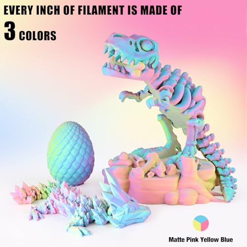 OVV3D Rainbow PLA Filament 1.75mm, Pastel Filament Multicolor Matte PLA 1kg - color: Tri-color Macaron