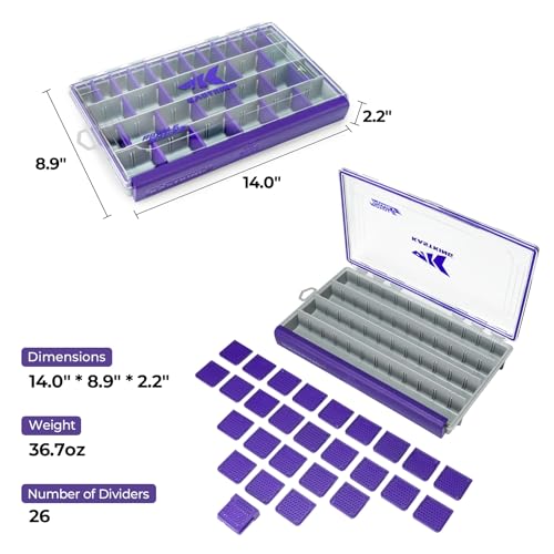 KastKing HyperSeal Waterproof Tackle Box, 3700 1 Pack, Purple - color: Purple, size: 3700(1 Pack)