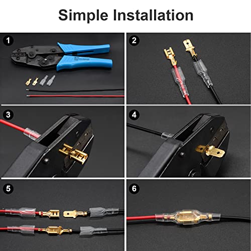 300Pcs Golden Quick Splice Wire Connectors Assortment Kit