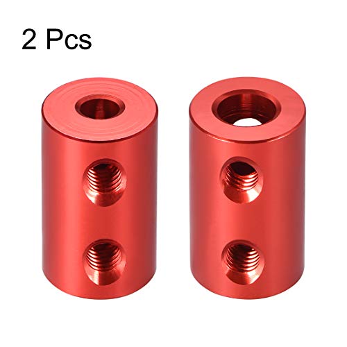 uxcell 4mm to 6mm Bore Rigid Coupling Set Screw L20XD12 Aluminum Alloy,Shaft Coupler Connector for RC Airplane Boat, Motor Accessories,Red,2pcs - size: 4mm to 6mm