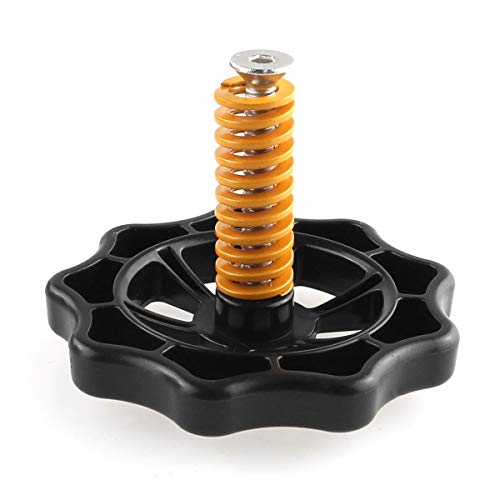 DGZZI 4PCS 50mm Upgraded Hand Twist Leveling Nuts + 4PCS Hot Bed Spring + 4PCS M4X40mm Screws for Creality 3D Printer CR-10 CR-10S CR-X CR-20 Ender-3 Ender Ane Geeetech Anycubic