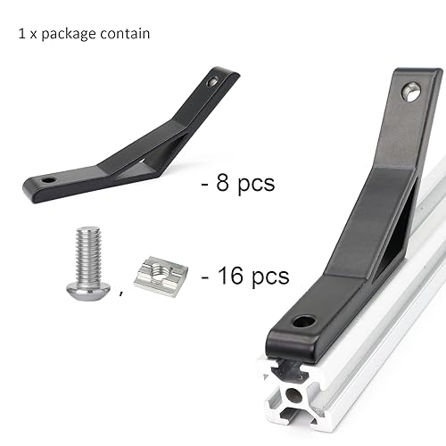 8 Sets 135 Degree 2020 Aluminum Extrusion Accessories Angle Bracket - style: 135D20-8P