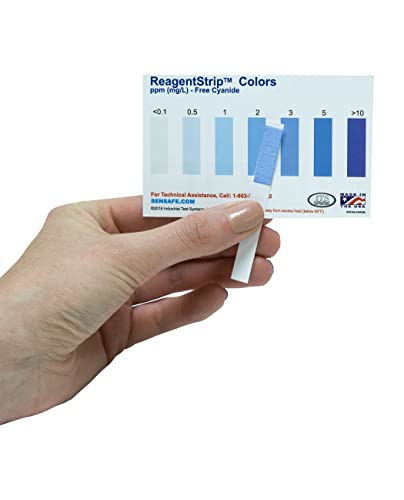 Industrial Test Systems eXact 484003 Cyanide ReagentStrip Test Kit, 2 Minutes Test Time, 0.05-200 ppm Range (Pack of 50)
