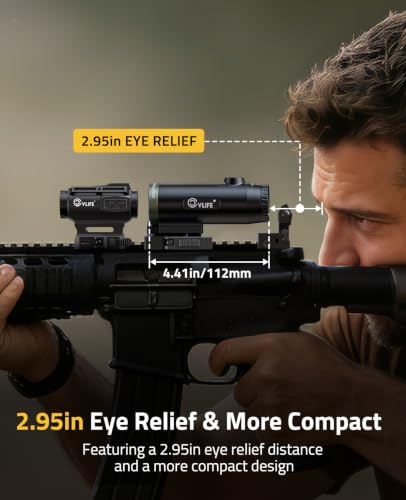CVLIFE Eaglefeather 3X/4X/5X/6X Compact Magnifier with Quick Release Mount - size: 6X