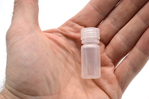 EISCO 4mL Rigid Plastic Reagent Bottle with Narrow Mouth (0.33" ID) and Screw Cap - Polypropylene - size: 0.1 Ounces