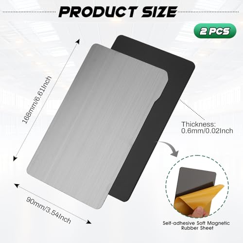 Resin 3D Printer Flex Building Plate,168x90mm Spring Steel Flexible Plate with Soft Magnetic Sheet for Phrozen Sonic Mini 8K/8KS LCD 3D Printer(2PCS) - size: 168x90mm( Sonic Mini 8K)