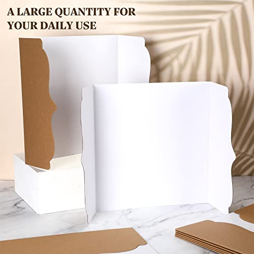15 Pcs Small Trifold Poster Board Bulk 12 x 20 Inch Portable Trifold Posterboard Project Display Board Science Fair Foldable Presentation Cardboard for Photo Exhibition Meeting School(White) - color: White
