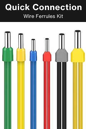 Lytool Wire Ferrules Kit 1200PCS Single &Double Ferrule Connectors 23-6 AWG