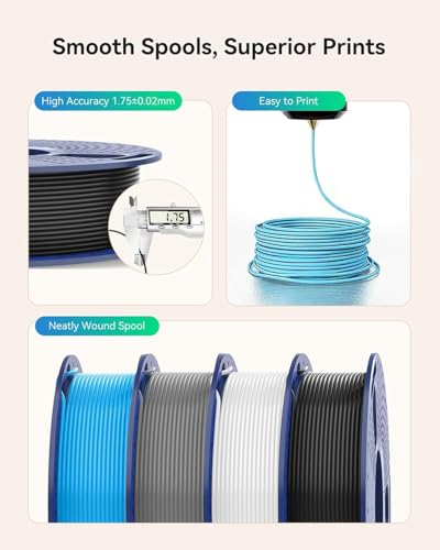 SUNLU PLA+ 2.0 Filament 1.75mm, 250g Spool Bundle, 3D Printer Filament - color: Pla Bundle-250gx8-2230102