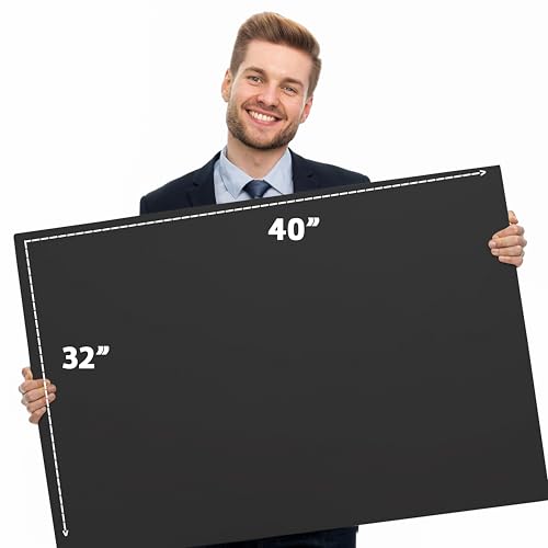 Flipside Products Total Black Foam Board 32” x 40” - Premium Double-Sided with Black Core, 3/16" Thick - Photography Mounting, Art Projects, Presentations, Display & Signage – Pack of 10 - color: Total Black, size: 32" x 40"