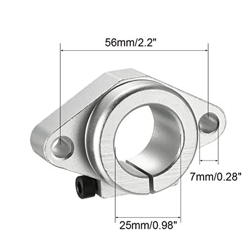 4pcs SHF25 Aluminum Linear Rod Rail Shaft Support 25mm Linear Motion Guides for CNC 3D Printer - size: 25mm, style: SHF