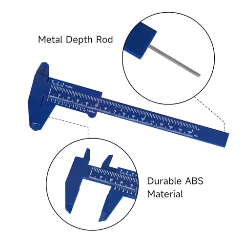 Ultrassist Plastic Vernier Calipers, 6 Inch/150 mm, 2pcs - size: 6 to 7.9 Inches