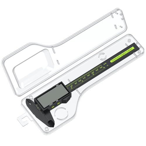 Digital Calipers, Caliper Measuring Tool with Large LCD Screen(6Inch/150mm) - color: Black