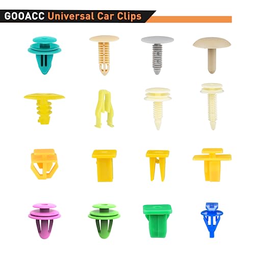 GOOACC 501PCS Universal Car Clips Mixed Auto Bumper Fender Trim Door - color: 500Pcs Mixed Clips + 1 Remover