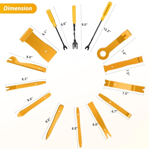 GOOACC 102Pcs Car Push Retainer Clips & Auto Fasteners Assortment - color: 102Pcs Yellow