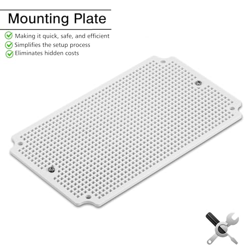 QILIPSU Junction Box with Mounting Plate 250x150x100mm, Clear Cover Plastic DIY Electrical Project Case IP67 Waterproof Dustproof Enclosure (9.8"x5.9"x3.9") - color: Clear Cover, size: 9.8"x5.9"x3.9"