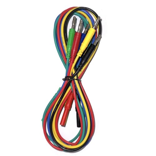 5Pcs Multimeter Test Lead Extension Male to Female Connector 4mm Banana Plug to Jack Heavy Duty 14AWG Silicone Wires Meter Leads Probes 6 Feet - size: Male to Female, style: 5Pcs-Length of 6 Feet