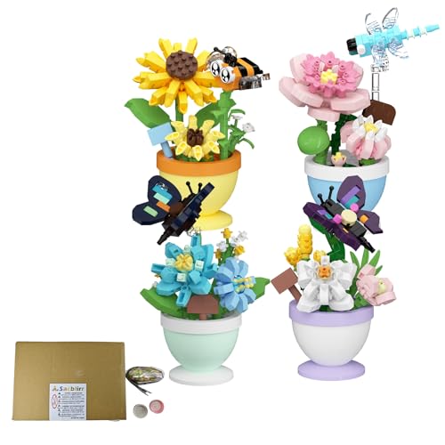 4 Set Mini Flower Bonsai Building Toy Set - style: 4 Set