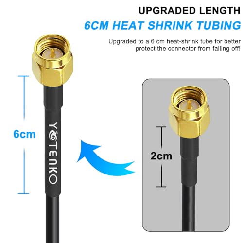 SMA Male to SMA Female Cable 50FT, RG58 Coaxial Cable 50 Ohm - color: SMA Cable, size: 50FT