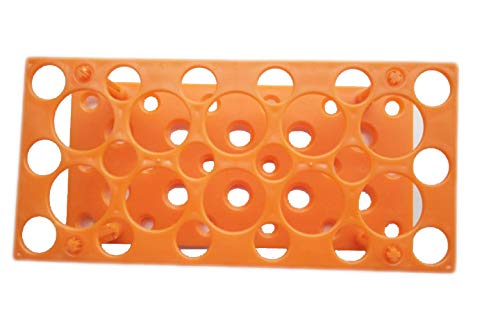 MUHWA 3 PCS 28 Wells Centrifuge Tube Rack for 10ml/15ml/50ml Laboratory Plastic Tube Rack Holder(Orange) - color: Orange