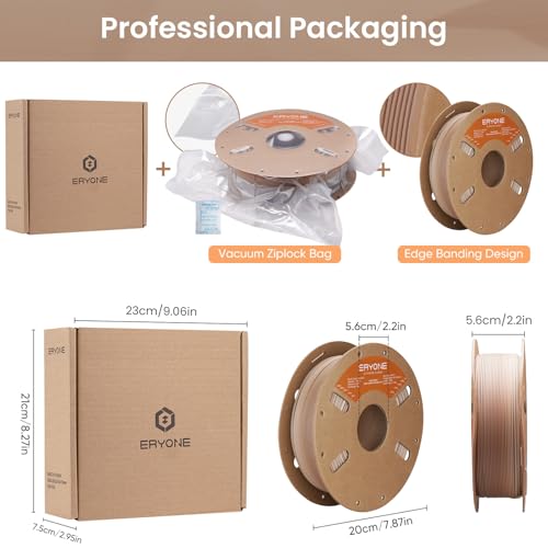 ERYONE Matte Gradient Rainbow 3D Printer PLA Filament 1.75 +/- 0.03mm, HS Matte Multicolor High Speed Filament PLA 1KG(2.2LBS) Spool, Fossil - color: Matte Gradient Fossil, size: 1KG