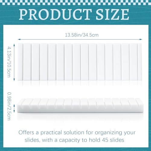 Wonderjune 45 Slides Microscope Slide Holder Microscope Slide Drying Rack - size: 45 Slides