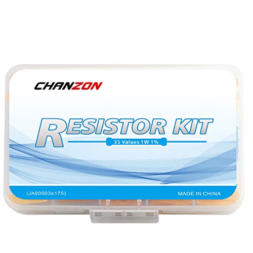 Chanzon 35 Values 1W 0.1R-1MR Ω ohm 175pcs Metal Film Fixed Resistor Kit - size: 2) 1W Kit