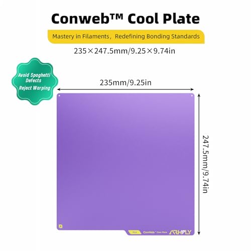 FYSETC Upgrade Cool Plate for Flashforge Printer: Replacement Phaetus Conweb Print Bed Textured Smoothing PEI Sheet for 5M Pro AD5X AD5M for Keep Printing Filament PLA 720H Saving Energy 42kwh Purple