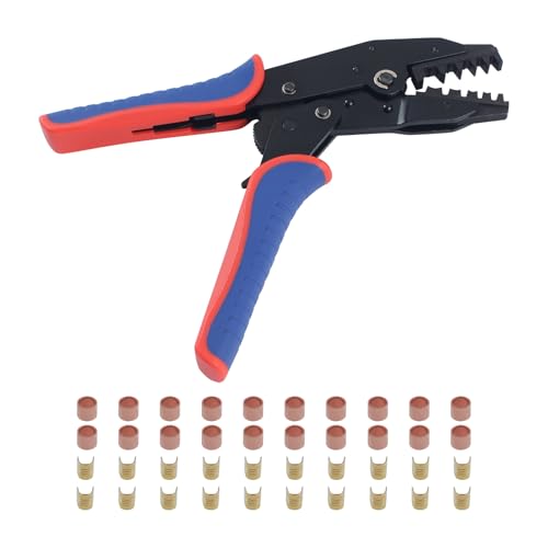 FYSETC 3D Printer Accessories Belt Tool: 2GT Metal Clamp Heavy Duty Press Pliers with 40Pcs Copper Buckles Wire Cable Connector for Build Printing Project Drive