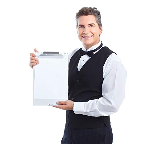 ZCZN Aluminum Storage Clipboard, Clipboard Box, Form Holder, Suitable for School, Office, Jobsite or Medical Staff, 9.25 x 13.78 Inches, Silver