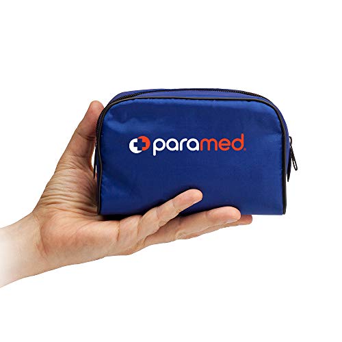 PARAMED Aneroid Sphygmomanometer – Manual Blood Pressure Cuff with Universal Cuff 8.7-16.5" and D-Ring – Carrying Case in the kit – Blue – Stethoscope Not Included - color: Blue