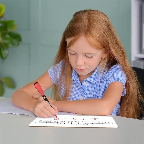 SCRIBBLEDO Dry Erase Negative Number Line Board 4x12 Double Sided Grade 1-4
