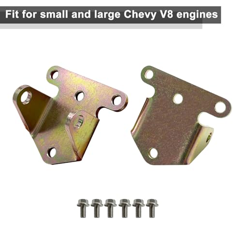 Solid Steel Motor Mounts Kit with Bolts for Chevy SBC V8, Pair