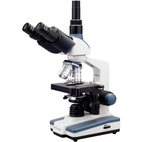 AmScope T120C Trinocular Compound Microscope, 40X-2500X Magnification - style: T120C