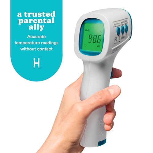 HoMedics Non-Contact Infrared Forehead Thermometer, Clinically Proven Fast Accurate Results, High-Fever Alert with 4-in-1 Readings