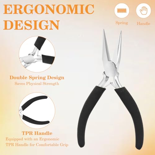 10 Pack Jewelry Pliers Set for Beginner Crafts, Earring Making, Repairing