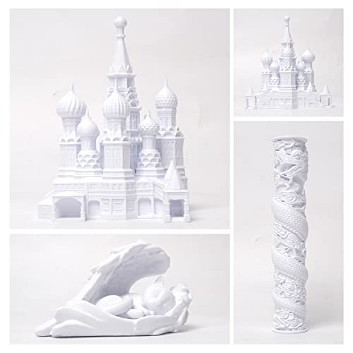 3DHoJor PLA+ 3D Printer Filament Cold White,1KG - color: Cold White