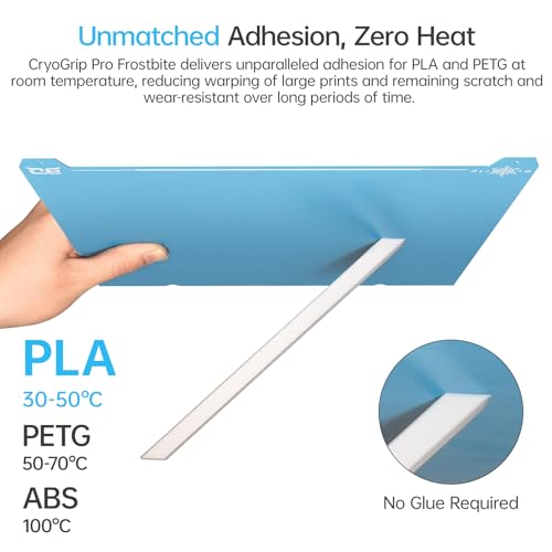 BIQU CryoGrip Pro Frostbite Build Plate for K1 Max, Ender-3 V3 Plus - color: Frostbite-Blue, size: 310*315MM, style: Frostbite