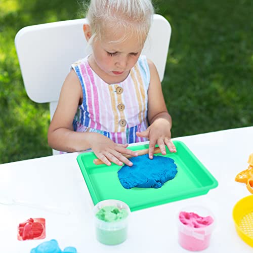 Hoolerry 40 Pcs Plastic Art Trays Stackable for Crafts, 11 x 8.3 x 1.2''