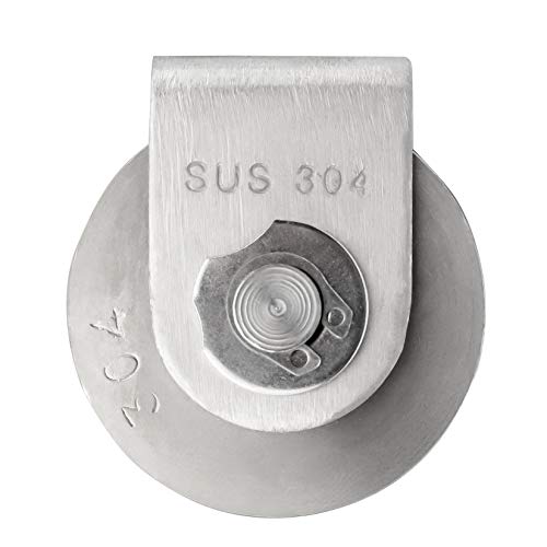 Pulley Block U Type Single Wheel Pulley Block Duplex Bearing 304 Stainless Steel Smooth Loading 880lb/400Kg for Material Handling and Moving - size: U Type Slot Pulleys 2.125in