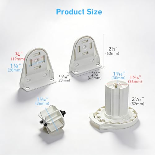 Rollerhouses RHSA38-A 38mm Metal Roller Blind Fittings Repair Parts Kit Brackets Heavy Duty 1.5 Inch/Rollease Skyline Roller Shade Mounting Brackets - style: 1.5 Inch(38mm) Shade tube